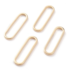 Настоящее золото 24K Латунные соединительные колечки, долговечный, овальные, реальный 24 k позолоченный, 20x6x1 мм, внутренний диаметр: 18x4 мм
