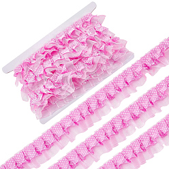 Hot pink 5m Polyacrylfaserband, für Kleidungszubehör, hot pink, 1-5/8 Zoll (40 mm)