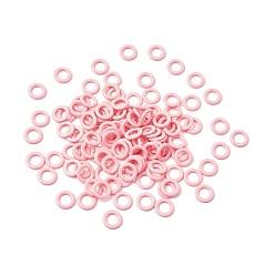 Pink Пластиковый маркер для закрепки петель, кольцо, розовые, 0.95x0.15 см, Внутренний диаметр: 0.55 cm