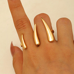 Light Gold Регулируемые манжеты из цинкового сплава, слеза, золотой свет, внутренний диаметр: 17 мм