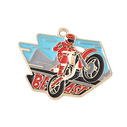 Sports Подвески из спортивного сплава с эмалью, золотые, спортивный, 26x32.5x1 мм, отверстие : 2 мм