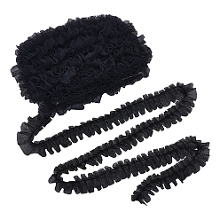 Черный 40m отделка из полиэстерового кружева, чёрные, 1-1/8 дюйм (30 мм), около 43.74 ярдов (40 м) / комплект