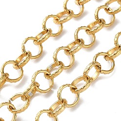 Золотой 304 текстурированные цепочки Figaro из нержавеющей стали, несварные, ионное покрытие (ip), золотые, 8.5x2 мм