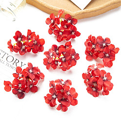 Красный Цветочные украшения из ткани, искусственный цветок, для украшения свадебного дома, красные, 80x50 мм