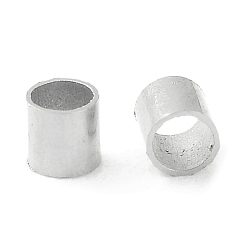 Серебро Латунная трубка обжимной шарики, без свинца и без никеля , серебряный цвет гальваническим, 1.5 мм, отверстие : 1 мм