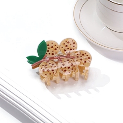 Litchi Заколки для волос в форме когтей из ацетата целлюлозы, аксессуары для волос для женщин и девочек, личи, 85x60x50 мм
