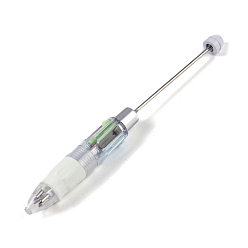 Белый Дым Бисерная ручка, пластиковая многоцветная выдвижная шариковая ручка, для индивидуальной ручки с ювелирными бусинами, серый, 148~152x14.5 мм