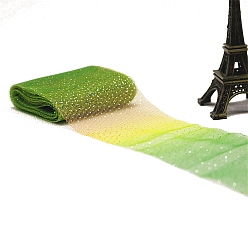 Зеленый лайм Ленты сетки деко полиэстера, Радужный градиент цвета блестящий тюль ткань, для подарочной упаковки diy craft, украшение стены домашней вечеринки, зеленый лайм, 2-3/8 дюйм (60 мм), около 5.00 ярдов (4.57 м) / пачка