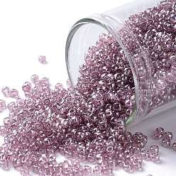 (110) Transparent Luster Light Amethyst Тохо 11/0 круглые бусины, японский бисер, (110) прозрачный блеск светлый аметист, 2.2 мм, отверстие : 0.8 мм, Около 1110 шт / 10 г