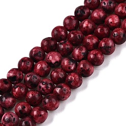 Коричневый Окрашенные природные белый нефрит бисер пряди, круглые, коричневые, 4.5x4~4.5 мм, отверстие : 0.7 мм, около 82~89 шт / нитка, 14.69~15.04'' (37.3~38.2 см)