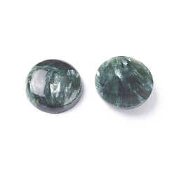 Серафинит Натуральные серафинитовые кабошоны, полукруглые / купольные, 20~20.5x6~6.5 мм