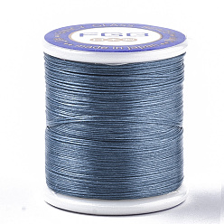 Steel Blue Nylon 66 Coated Beading Threads for Seed Beads, Steel Blue, 0.1mm, about 54.68 yards(50m)/roll