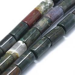 Indian Agate Natural Indian Agate Beads Strands, Column, 15~16.8x8mm, Hole: 1.2mm, about 25pcs/strand, 15.5~15.9 inch(39.5~40.5cm)