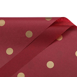 Brown 2 Sheets Polka Dot Pattern Gift Wrapping Paper, Rectangle, Folded Flower Bouquet Wrapping Paper Decoration, Brown, 700x500mm