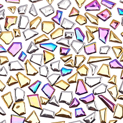 Mixed Color Porcelain Cabochons, Mosaic Tiles, for Home Decoration or DIY Crafts, Nuggets, Mixed Color, 11~21x8~15x3.5~4mm, 260g/box