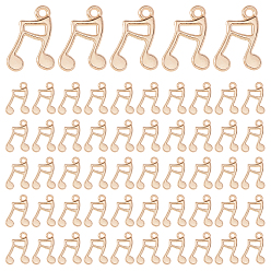 Light Gold 100 подвески из сплава шт., прелести музыкальных нот, золотой свет, 16x11.5x1.5 мм, отверстие : 1.6 мм