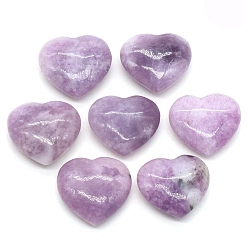 Лепидолит Натуральный лечебный камень лепидолит, сердце любовь камни, Карманные пальмовые камни для развития Рейки, 20 мм