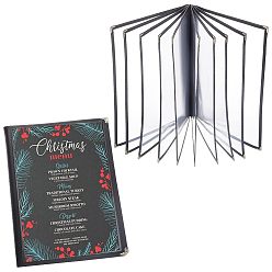 Прозрачный 4 пластиковая защитная пленка для меню, прямоугольник с кожзаменителем, прозрачные, 318x240x17 мм, 10 страницы