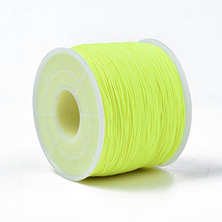 Green Yellow Polyester Cords, Green Yellow, 0.5~0.6mm, about 131.23~142.16 yards(120~130m)/roll