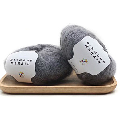 Серый Шерстяная пряжа, для ткачества, вязание крючком, серые, 1 мм