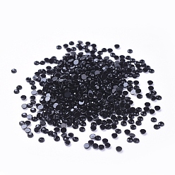 Черный Акриловые стразы - кабошоны , граненые, полукруглый, чёрные, 3x1 мм , около 10000 шт / мешок