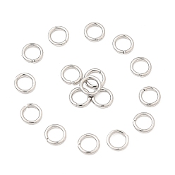 Echt platiniert Offene Messing-Sprungringe von shegrace, langlebig überzogen, Cadmiumfrei und Nickel frei und Bleifrei, Echt platiniert, 22 Messgerät, 3.5x0.6 mm, Innendurchmesser: 2.2 mm, über: 1200pcs / bag
