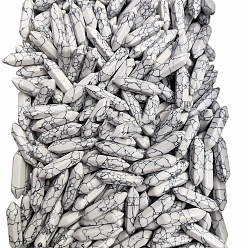 Говлит Синтетические лечебные камни говлит, камень в форме пули с двойными концами, для балансировки рейки, 32x8 мм