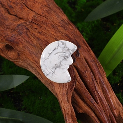 Howlite Natural Howlite Display Decorations, Home Decorations, Moon, 30x8mm