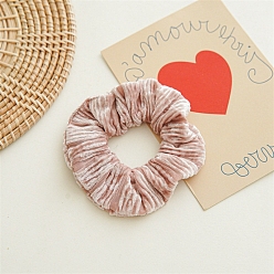 Розовый Бархатные эластичные аксессуары для волос, для девочек или женщин, резинка для волос / резинки для волос, туманная роза, 100 мм