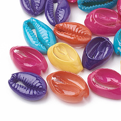 (52) Непрозрачная лаванда Карие бусины, окрашеные, разноцветные, 15~18x11~12x5~7 мм