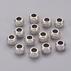 Античное Серебро Сплавочные овальные бусины тибетского стиля , без кадмия, без никеля и без свинца, рондель, античное серебро, 10x7 мм, Отверстие : 4.5 мм , около 400 шт / 1000 г