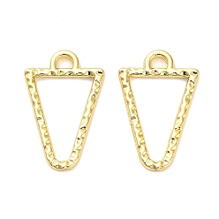 Настоящее золото 18K Латунные подвески, треугольник прелести, стойки покрытие, долговечный, без свинца и без кадмия, реальный 18 k позолоченный, 17.5x11x1 мм, отверстие : 1.6 мм