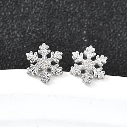 Снежинка 304 из нержавеющей стали серьги, цвет нержавеющей стали, снежинка, 8x7 мм