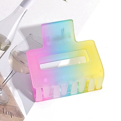 Разноцветный Пластиковые зажимы когтя волос, аксессуары для волос для женщин девушка, красочный, 56x60 мм
