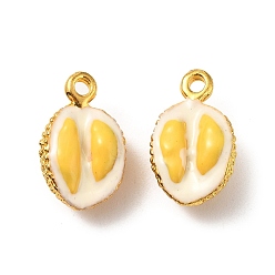 Durian Подвески из эмали и сплава, фруктовое очарование, без свинца и без кадмия, золотые, дуриан, 17.5x10.5x7.5 мм, отверстие : 1.8 мм