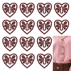 Кокосово-Коричневый Пуговицы в форме сердца из ткани, украшение для шитья своими руками, кокосового коричневый, 33x35x1.5 мм, отверстие : 12.5x3 мм