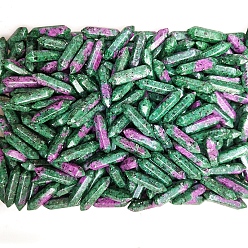 Рубин В Цоизита Натуральный рубин в лечебных камнях цоизите, камень в форме пули с двойными концами, для балансировки рейки, 32x8 мм