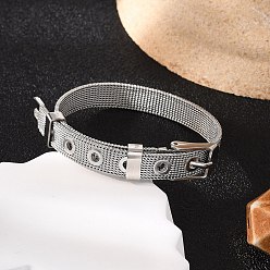 Нержавеющая Сталь Цвет Устойчивый к потускнению модный унисекс 304 браслет для часов из нержавеющей стали, с группы часы застежками, цвет нержавеющей стали, 8-1/4 дюйм (210 мм), 8x1.5 мм