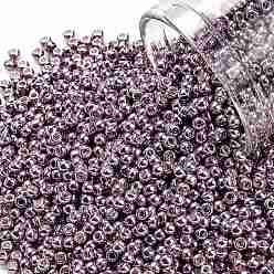 (554) Galvanized Lavender Тохо 11/0 круглые бусины, японский бисер, (554) оцинкованный бледно-лиловый, 2.2 мм, отверстие : 0.8 мм, Около 5555 шт / 50 г