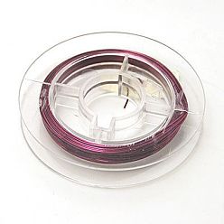Фиолетовый Круглая медная проволока для изготовления ювелирных изделий, фиолетовые, 26 датчик, 0.4 мм, около 16.4 футов (5 м) / рулон