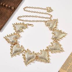 Золотой Большая цепочка в форме сердца на талию, пояс из сплава цепи для юбки платья пальто аксессуары, золотые, 1180 мм