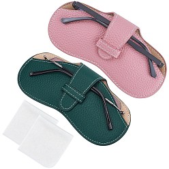 (52) Непрозрачная лаванда Чехол для очков из искусственной кожи, для очков, солнцезащитные очки протектор, с тканью для чистки очков из замшевого волокна, разноцветные, сгиб: 87x175x8 мм, развернуть: 163x175x8 мм, 2 цветов, 2 шт