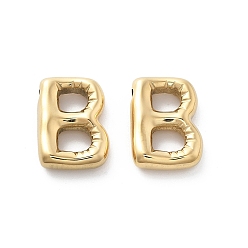 Letter B 304 подвески из нержавеющей стали, реальный 14 k позолоченный, ионное покрытие (ip), шарм-буква, В письме, 19x13.5x5 мм, отверстие : 2 мм