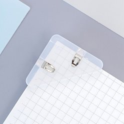 Белый Прозрачные пластиковые угловые зажимы для книг, угол страницы, треугольник с железными находками, для офисных школьных принадлежностей, белые, 40x40 мм