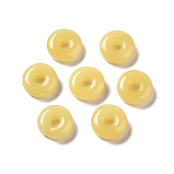 Светло-хаки Стеклянные кольца, имитация нефрита, круглые кольца, светлый хаки, 10x3.5 мм, внутренний диаметр: 2.5 мм