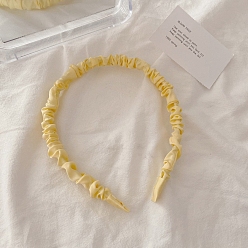 Лимонный шифон Резинки для волос из имитационной ткани, аксессуары для волос для женщин, лимонный шифон, 150x130x10 мм