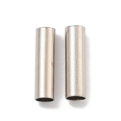 Платина Бисера латунной трубки, без кадмия и без свинца, платина, 10x2.5 мм, отверстие : 2.5 мм