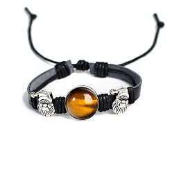Tigerauge Natürlichen Tigerauge Armbänder, Weihnachtsmann, 7-1/8 Zoll (18 cm)