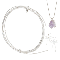 Серебро 2м 925 серебряная проволока, круглые, с 1 листовой двусторонней замшевой тканью для полировки серебра, серебряные, 0.8 мм, 20 датчик