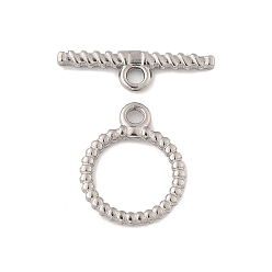 Нержавеющая Сталь Цвет 304 из нержавеющей стали застежками тумблеры, кольцо, цвет нержавеющей стали, Кольцо: 19.5x16x2 mm, бар: 6.5x24x2 mm, отверстие : 2 мм